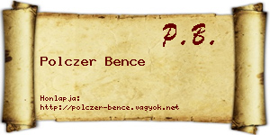 Polczer Bence névjegykártya